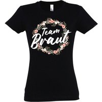 Youth Designz T-Shirt Braut Team Braut JGA Damen Shirt mit trendigem Braut Spruch Frontaufdruck von Youth Designz