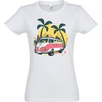 Youth Designz T-Shirt Camping Van Urlaub Damen Shirt mit trendigem Frontprint von Youth Designz