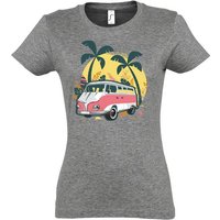 Youth Designz T-Shirt Camping Van Urlaub Damen Shirt mit trendigem Frontprint von Youth Designz