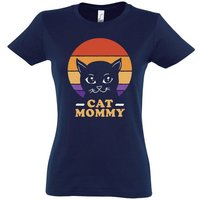 Youth Designz T-Shirt Cat Mommy Katzenmama Damen Shirt mit lustigem Katzen Frontmotiv von Youth Designz