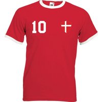 Youth Designz T-Shirt Dänemark Herren T-Shirt im Fußball Trikot Look mit trendigem Motiv von Youth Designz