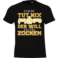 Youth Designz T-Shirt "Der Tut Nix, Der Will Nur Zocken" Kinder Shirt mit trendigem Frontprint von Youth Designz