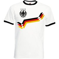 Youth Designz T-Shirt Deutschland Shirt Retro Fußball Trikot Look mit modischem Frontprint von Youth Designz