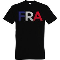 Youth Designz T-Shirt Frankreich Herren T-Shirt im Fußball Look mit Trendigem FRA Frontdruck von Youth Designz