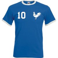 Youth Designz T-Shirt Frankreich Herren T-Shirt im Fußball Trikot Look mit trendigem Motiv von Youth Designz