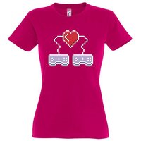 Youth Designz T-Shirt Gamer Love Damen Shirt mit trendigem Frontprint von Youth Designz