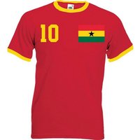 Youth Designz T-Shirt Ghana Herren T-Shirt im Fußball Trikot Look mit trendigem Motiv von Youth Designz