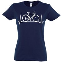 Youth Designz T-Shirt Heartbeat Fahrrad Damen Shirt mit trendigem Frontprint von Youth Designz