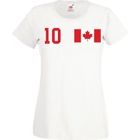 Youth Designz T-Shirt Kanada Damen Shirt mit trendigem Trikot Look von Youth Designz
