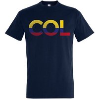 Youth Designz T-Shirt Kolumbien Herren T-Shirt im Fußball Look mit COL Frontprint von Youth Designz