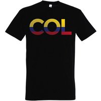Youth Designz T-Shirt Kolumbien Herren T-Shirt im Fußball Look mit COL Frontprint von Youth Designz