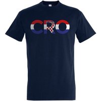 Youth Designz T-Shirt Kroatien Herren T-Shirt im Fußball Look mit CRO Frontprint von Youth Designz