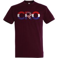 Youth Designz T-Shirt Kroatien Herren T-Shirt im Fußball Look mit CRO Frontprint von Youth Designz
