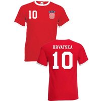 Youth Designz T-Shirt Kroatien Herren T-Shirt im Fußball Trikot Look mit trendigem Motiv von Youth Designz