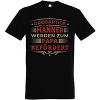 Youth Designz T-Shirt "Männer Werden Zum Papa Befördert" Herren Shirt mit trendigem Frontprint von Youth Designz
