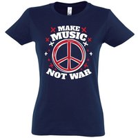 Youth Designz T-Shirt "Make Music Not War" Damen Shirt mit trendigem Frontprint von Youth Designz