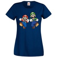 Youth Designz T-Shirt Mario & Luigi Damen T-Shirt mit modischem Frontprint von Youth Designz