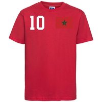 Youth Designz T-Shirt Marokko Kinder T-Shirt im Fußball Trikot Look mit trendigem Motiv von Youth Designz