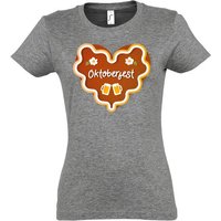 Youth Designz T-Shirt Oktober Fest Keks Herz Damen Shirt mit trendigem Frontprint von Youth Designz