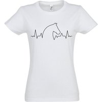 Youth Designz T-Shirt Pferd Heartbeat Damen Shirt mit trendigem Frontprint von Youth Designz