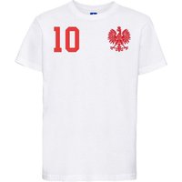 Youth Designz T-Shirt Polen Kinder T-Shirt im Fußball Trikot Look mit trendigem Motiv von Youth Designz