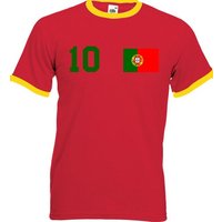 Youth Designz T-Shirt Portugal Herren T-Shirt im Fußball Trikot Look mit trendigem Motiv von Youth Designz