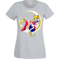 Youth Designz T-Shirt Sailor Moon Damen T-Shirt Mit trendigem Frontprint von Youth Designz