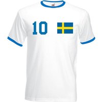 Youth Designz T-Shirt Schweden Herren T-Shirt im Fußball Trikot Look mit trendigem Motiv von Youth Designz