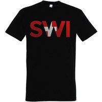 Youth Designz T-Shirt Schweiz Herren T-Shirt im Fußball Look mit SWI Frontprint von Youth Designz