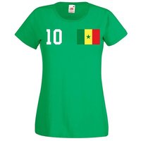 Youth Designz T-Shirt Senegal Damen Shirt mit trendigem Trikot Look von Youth Designz