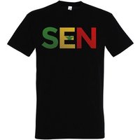 Youth Designz T-Shirt Senegal Herren T-Shirt im Fußball Look mit SEN Frontprint von Youth Designz