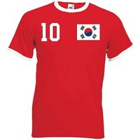 Youth Designz T-Shirt Südkorea Herren T-Shirt im Fußball Trikot Look mit trendigem Motiv von Youth Designz