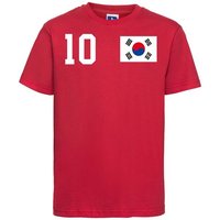 Youth Designz T-Shirt Südkorea Kinder T-Shirt im Fußball Trikot Look mit trendigem Motiv von Youth Designz