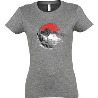 Youth Designz T-Shirt Todesstern Ball Poke Damen T-shirt mit modischem Frontprint von Youth Designz