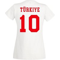 Youth Designz T-Shirt Türkei Damen T-Shirt im Fußball Trikot Look mit trendigem Motiv von Youth Designz