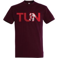 Youth Designz T-Shirt Tunesien Herren T-Shirt im Fußball Look mit TUN Frontprint von Youth Designz