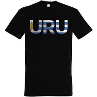 Youth Designz T-Shirt Uruguay Herren T-Shirt im Fußball Look mit URU Frontprint von Youth Designz