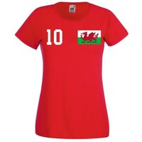 Youth Designz T-Shirt Wales Damen Shirt mit trendigem Trikot Look von Youth Designz