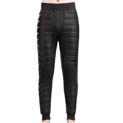 Youthful flying Lange Unterhosen Herren Warm Thermounterhose mit Down Gefütterte Unterhosen Männer Thermo Leggings Winter(Size:XXL,Color:Dunkelgrau) von Youthful flying