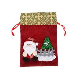 Brieftasche Damen Groß Billig Mode Geldbörse Weihnachtsgeschenktüte Rot Grün Kordelzug Süßigkeitstüte Dekorationen Mann Schneemann Kleine Tasche Schlüssel-Mini-Geldbörse mit Kartenfach (A, One Size) von Youyu77