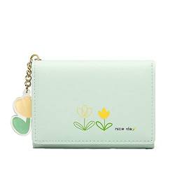 Damen Geldbörsen Groß Günstig Damen Kleine Mode Geldbörse Multi Card ID Bag Damen Geldbörse Clutch Bag Schlüsseletui mit Geldscheinfach und Münzfach (Mint Green, One Size) von Youyu77