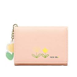 Damen Geldbörsen Groß Günstig Damen Kleine Mode Geldbörse Multi Card ID Bag Damen Geldbörse Clutch Bag Schlüsseletui mit Geldscheinfach und Münzfach (Pink, One Size) von Youyu77