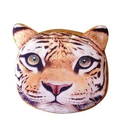 Für Herren Modische und niedliche Cartoon-Tiergeschenke Geldbörse BagCard Bag Key Bag 3D Tiger Printing Wallet Münzfach für Schlüssel (R, One Size) von Youyu77