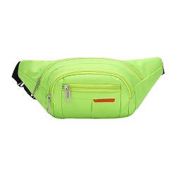 Hüfttaschen Damen Running Fanny Pack Herren- und Damen-Handy-Out-of-Home-Casual-Kuriertasche, Bedruckte eng anliegende Geldbörse Schlüsseletui mit Schlüsselring und Münzfach (Green, One Size) von Youyu77