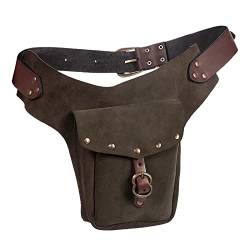 Hüfttaschen Für Männer Vintage mittelalterliche Hüfttasche Tasche kleine Geldbörse sportlich Reiten Hüfte Fanny Taille Schlüssel-Münzbeutel (Coffee, One Size) von Youyu77