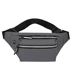 Umhängetaschen Damen Sportlich Männer Fitness Laufen Jogging Gürteltasche Sport Hip Pack Crossbody Geldbörse Boy Fitness Fanny Pack mit Kopfhörerloch Schlüsseletui mit Schlüsselring (Grey, One Size) von Youyu77