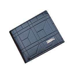 Youyu77 Brieftasche Herren Klein Mit Kette Mode Einfache Streifen Kurze Brieftasche Frauen Männer Offene Geldbörse Mehrere Kartenfächer Clutch Bag Schlüsseltasche (Black, One Size) von Youyu77