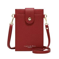 Youyu77 Coole Hosen Damen Mit Taschen Kleine modische, frische und süße Boho-Umhängetasche für Damen Schlüssel-RFID-Kartenetui Bauchtasche grün (Red, One Size) von Youyu77