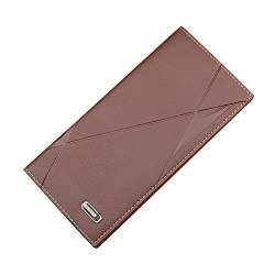 Youyu77 Kleine Brieftasche Herren Mit Münzfach Mode Streifen Lange Brieftasche Kunstleder Einfarbig Männer Business Offene Geldbörse Mehrere Kartenfächer Clutch Bag Schlüsseletui mit (B, One Size) von Youyu77