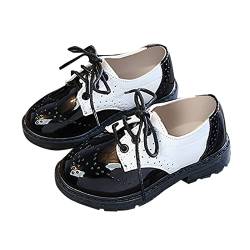 Youyu77 Schuhe Online Kaufen Auf Rechnung Frühling und Sommer weiche und leichte Gummisohle zum Schnüren, glänzende modische Kinderschuhe Segeltuchschuhe für Kinder (Beige, 25.5 Toddler) von Youyu77